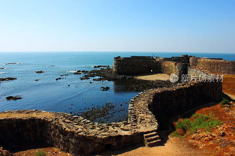 印度马哈拉施特拉邦康坎岛上的希瓦吉时代的Sindhudurg Fort